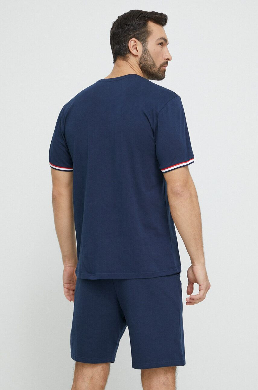 Fila pijama barbati culoarea albastru marin cu imprimeu - Pled.ro