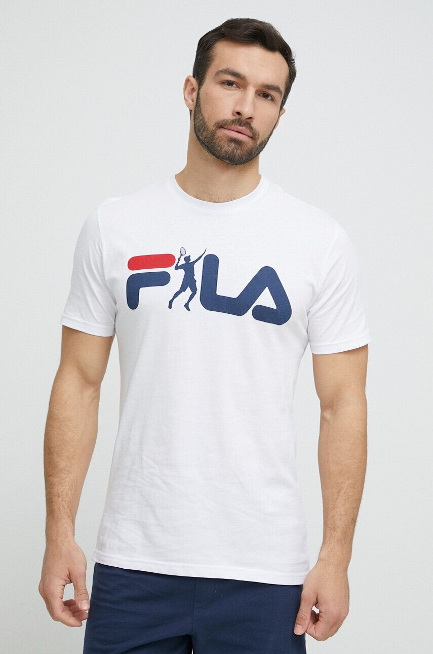 Fila pijamale de bumbac culoarea albastru marin cu imprimeu - Pled.ro