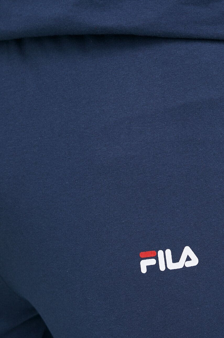 Fila pijamale de bumbac culoarea albastru marin cu imprimeu - Pled.ro