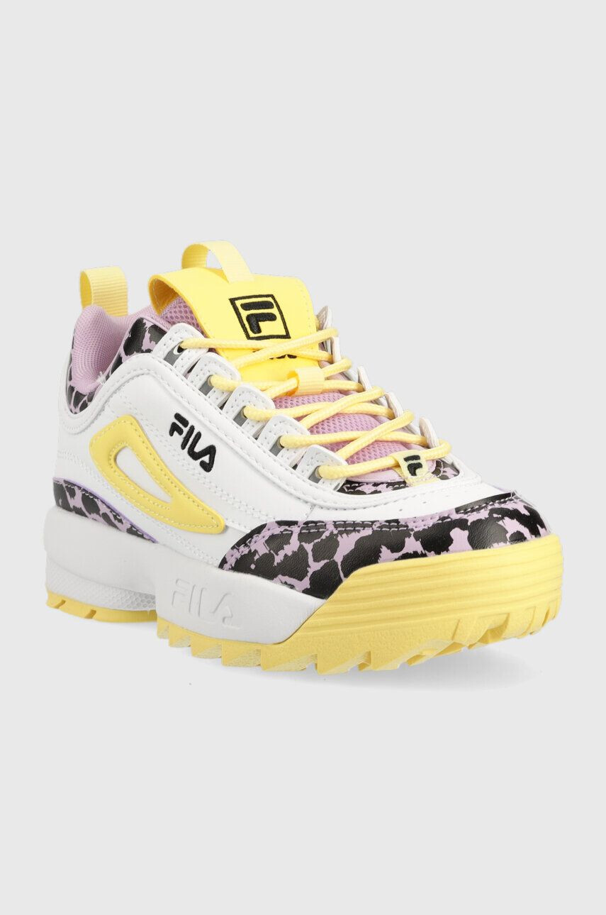 Fila sneakers pentru copii FFK0115 DISRUPTOR F culoarea alb - Pled.ro