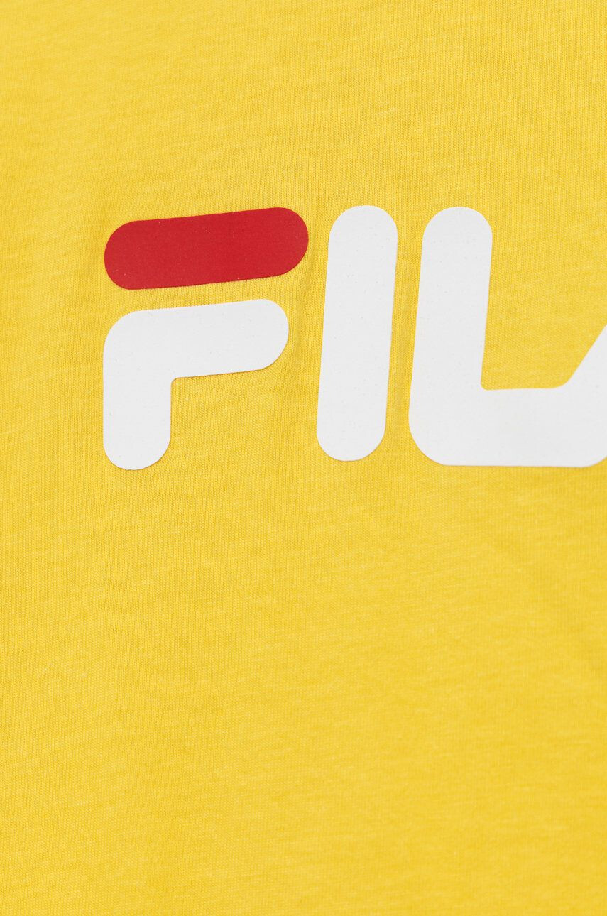 Fila tricou de bumbac pentru copii culoarea galben cu imprimeu - Pled.ro