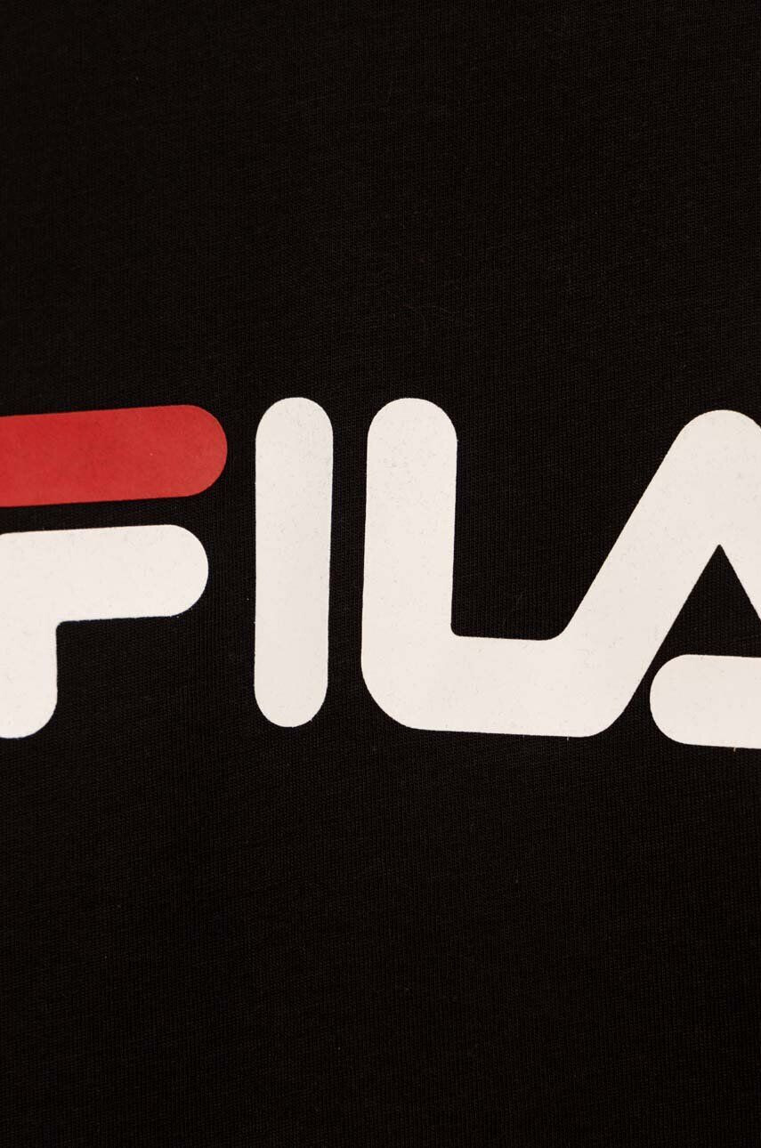 Fila tricou de bumbac pentru copii culoarea negru cu imprimeu - Pled.ro