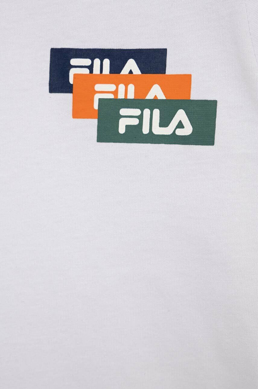 Fila tricou de bumbac pentru copii culoarea alb cu imprimeu - Pled.ro