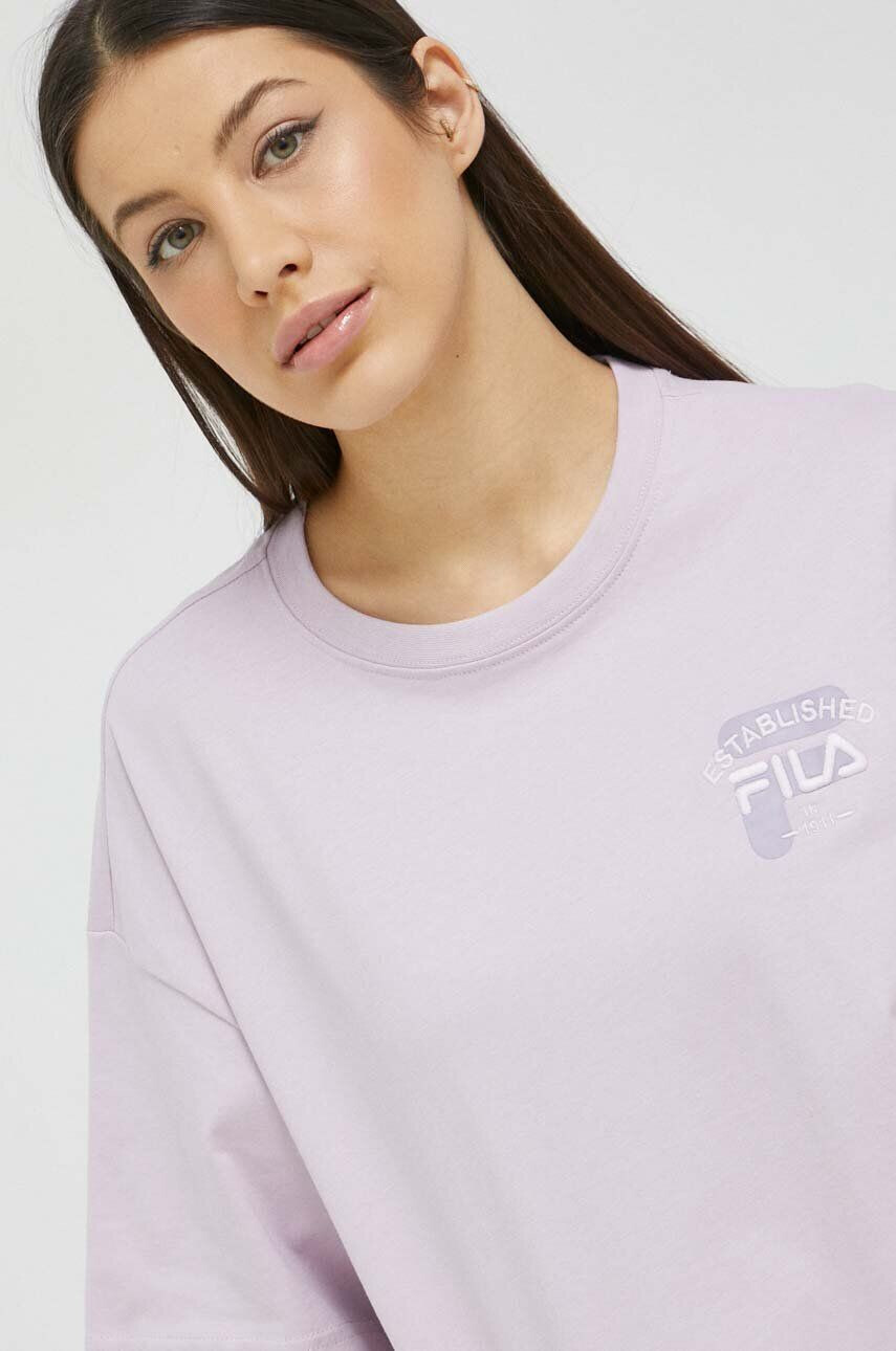 Fila tricou din bumbac culoarea violet - Pled.ro