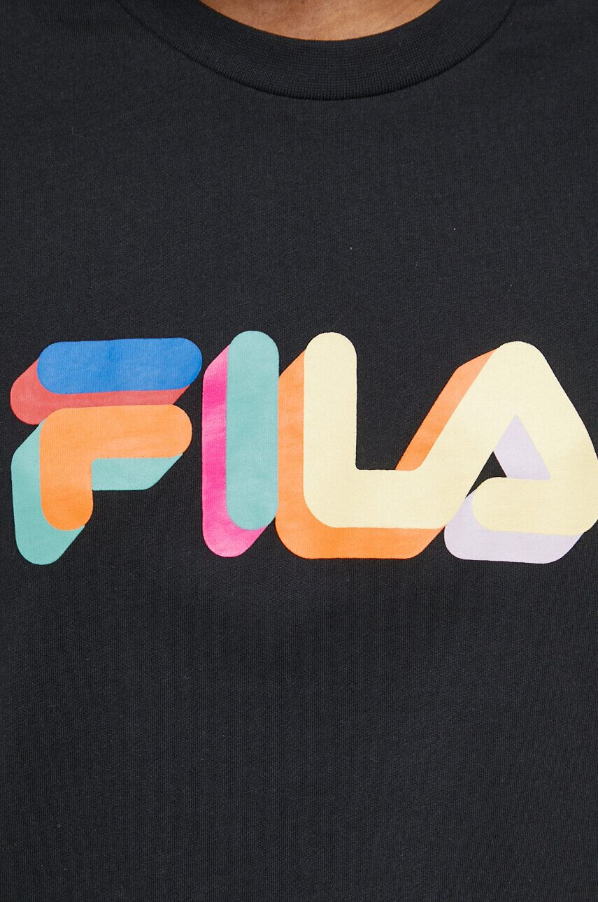 Fila tricou din bumbac culoarea negru - Pled.ro