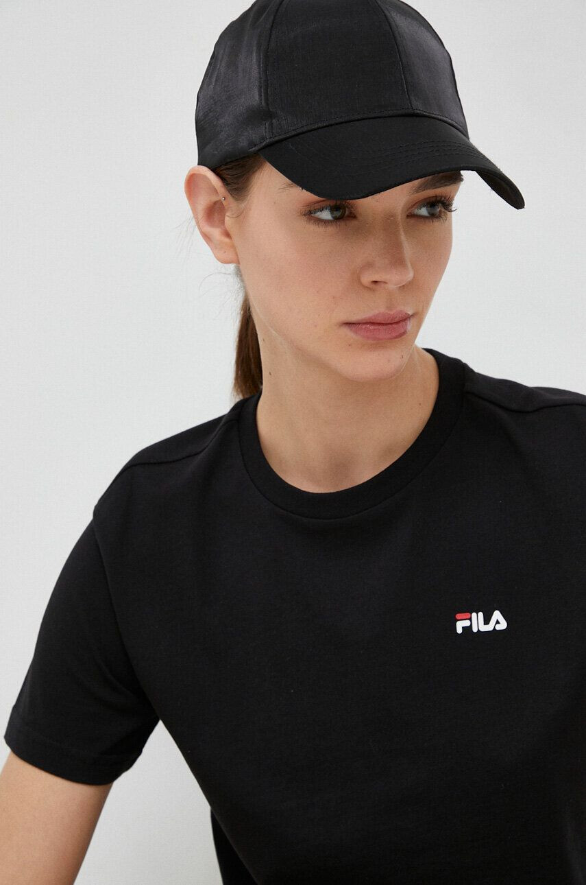 Fila tricou din bumbac 2-pack culoarea negru - Pled.ro