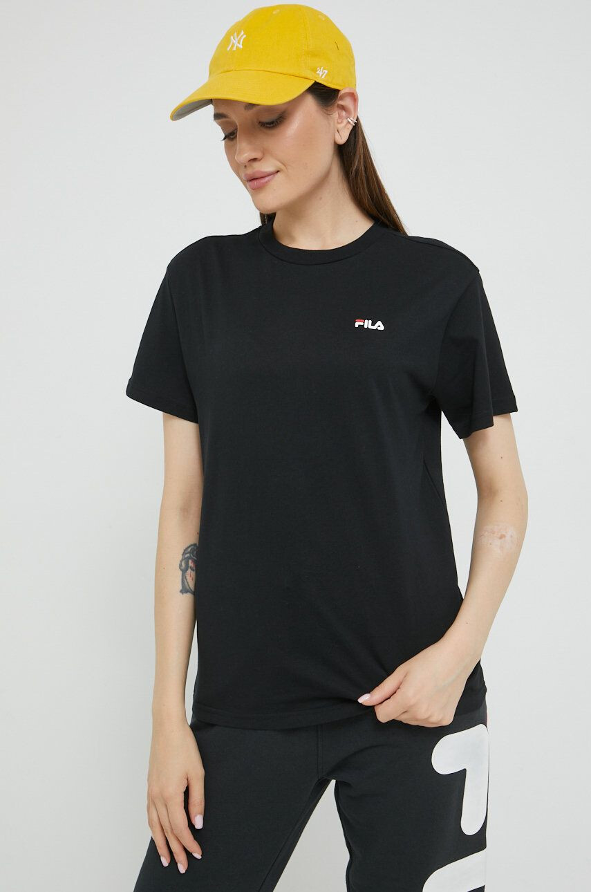 Fila tricou din bumbac culoarea negru - Pled.ro