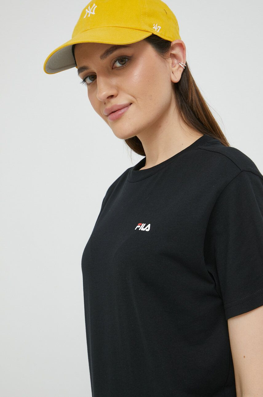 Fila tricou din bumbac culoarea negru - Pled.ro