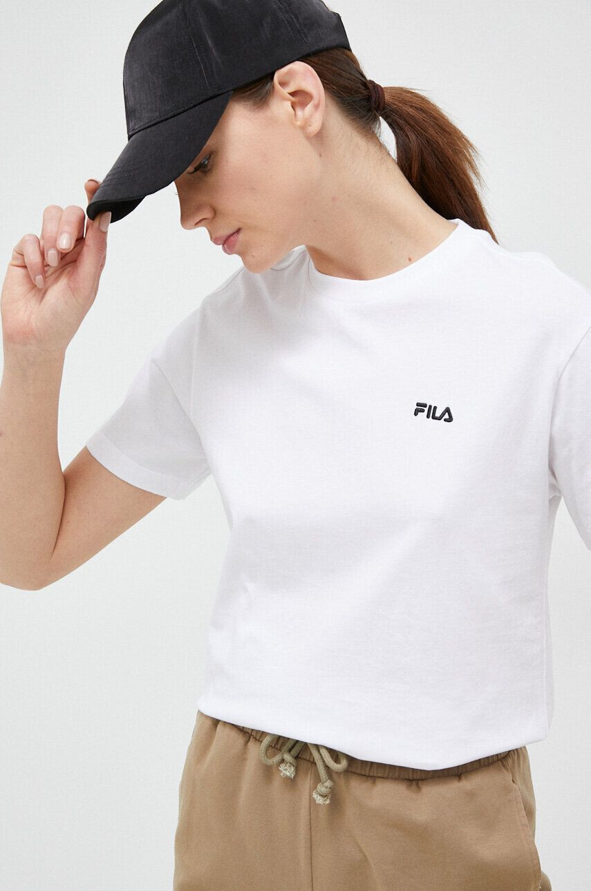 Fila tricou din bumbac culoarea alb - Pled.ro