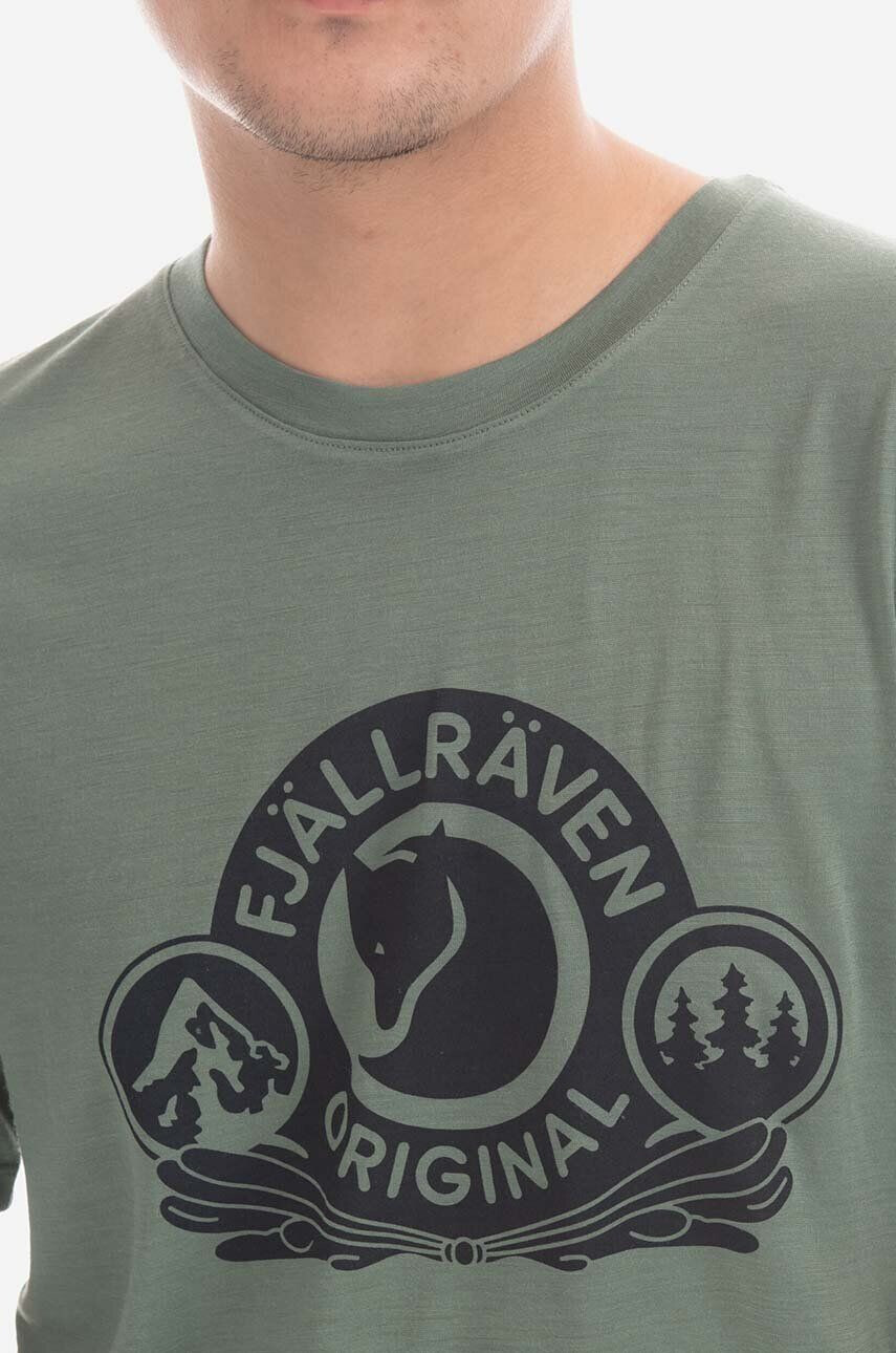 Fjallraven tricou culoarea verde cu imprimeu F84117.614-614 - Pled.ro