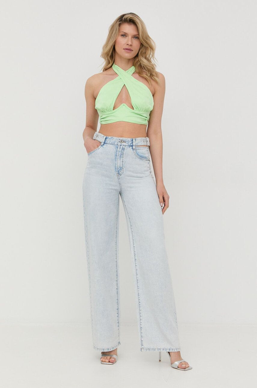 For Love & Lemons top femei culoarea verde - Pled.ro