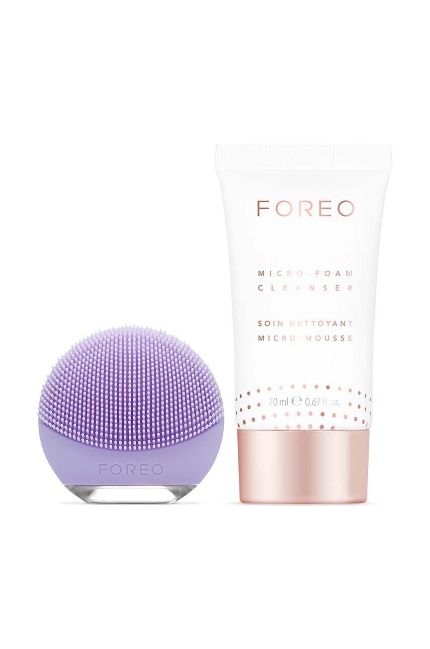 FOREO kit de îngrijire a pielii faciale Set LUNA go & Microfoam Cleanser Lavender - Pled.ro