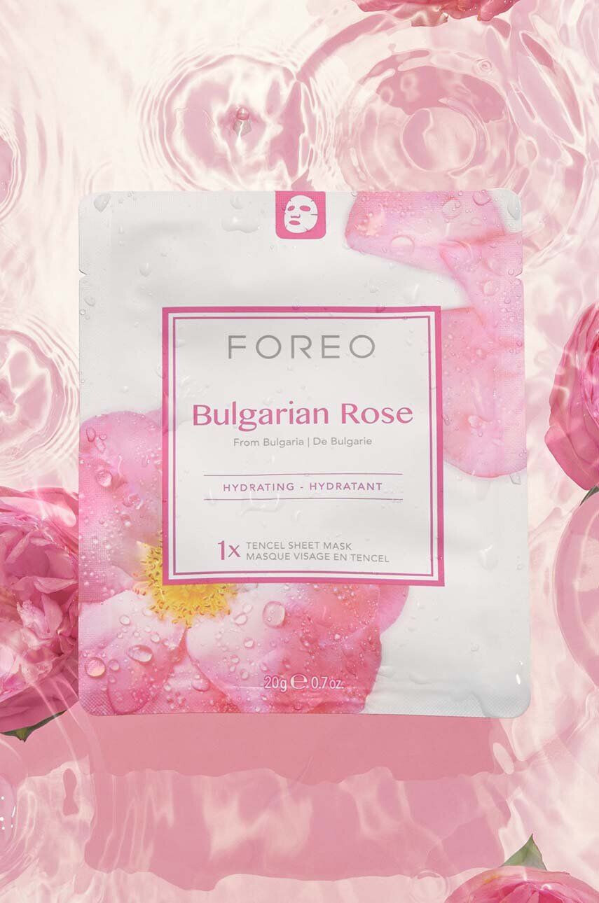 FOREO mască în foaie hidratantă pentru piele revitalizată Bulgarian Rose 3-pack - Pled.ro