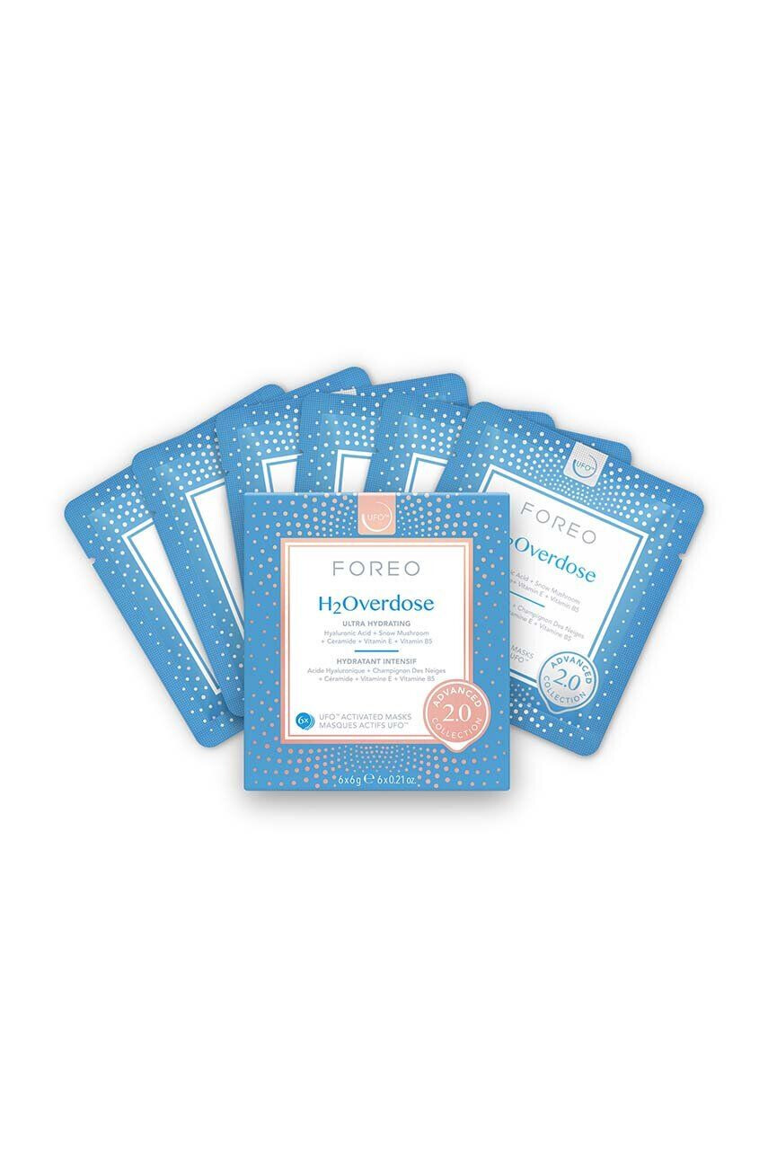 FOREO mască ultra hidratantă activată ufo UFO Masks H2Overdose 2.0 6-pack - Pled.ro