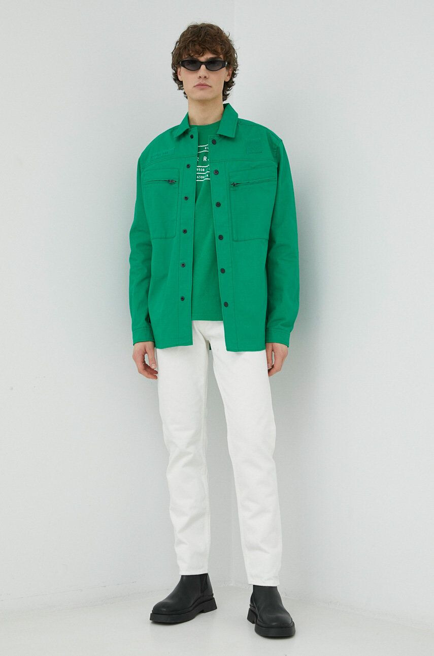 G-Star Raw geaca barbati culoarea verde de tranzitie oversize - Pled.ro