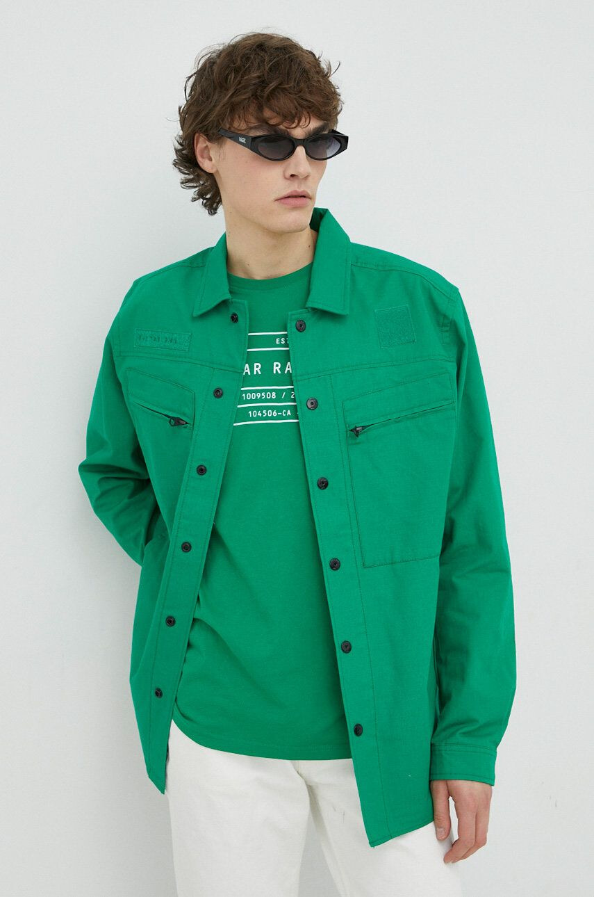 G-Star Raw geaca barbati culoarea verde de tranzitie oversize - Pled.ro