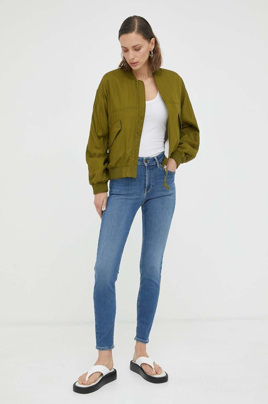 G-Star Raw geaca bomber femei culoarea verde de tranzitie - Pled.ro