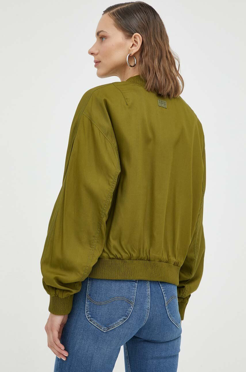 G-Star Raw geaca bomber femei culoarea verde de tranzitie - Pled.ro