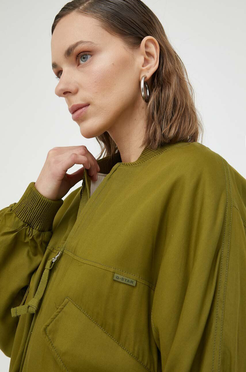 G-Star Raw geaca bomber femei culoarea verde de tranzitie - Pled.ro