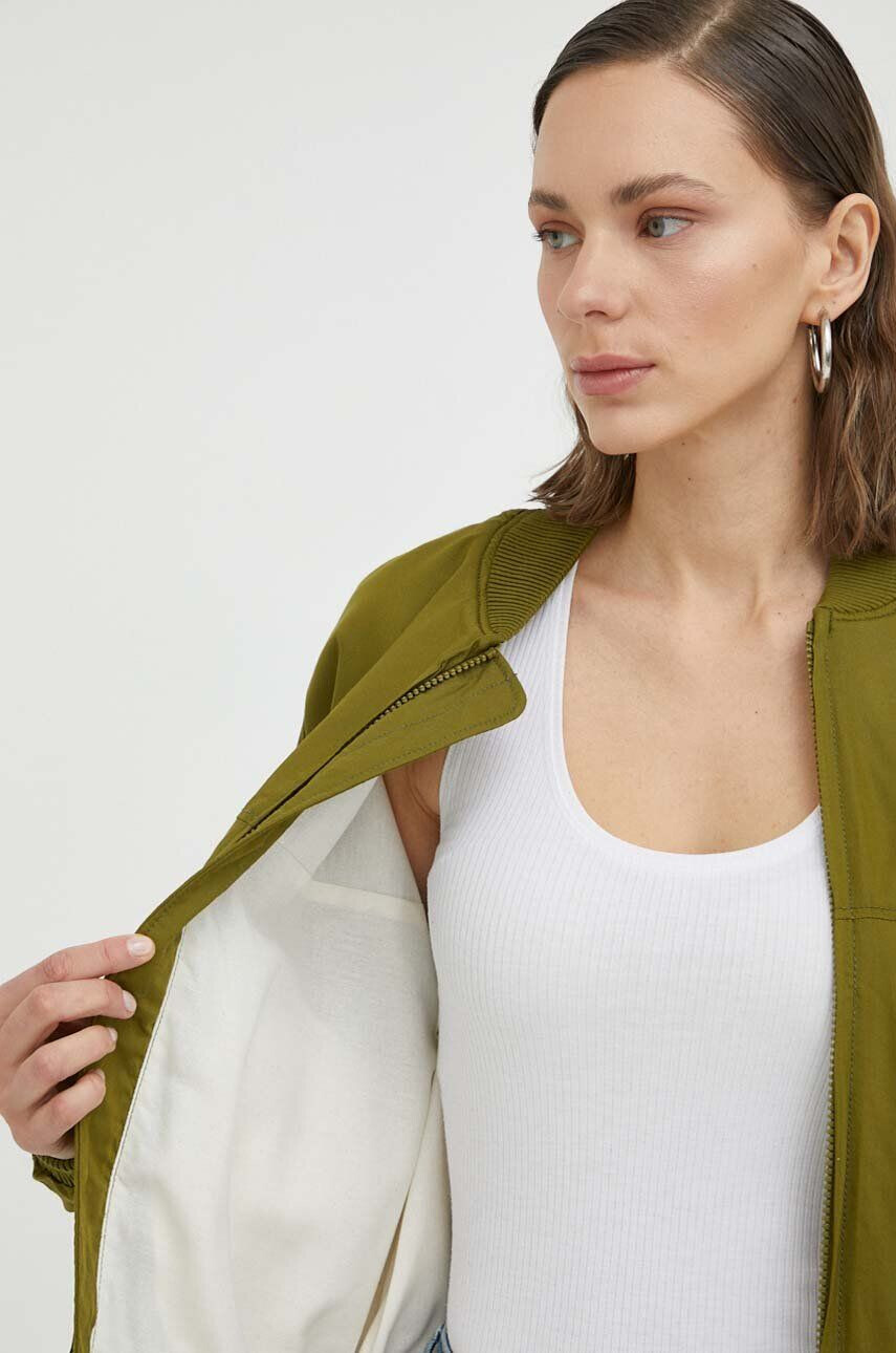 G-Star Raw geaca bomber femei culoarea verde de tranzitie - Pled.ro