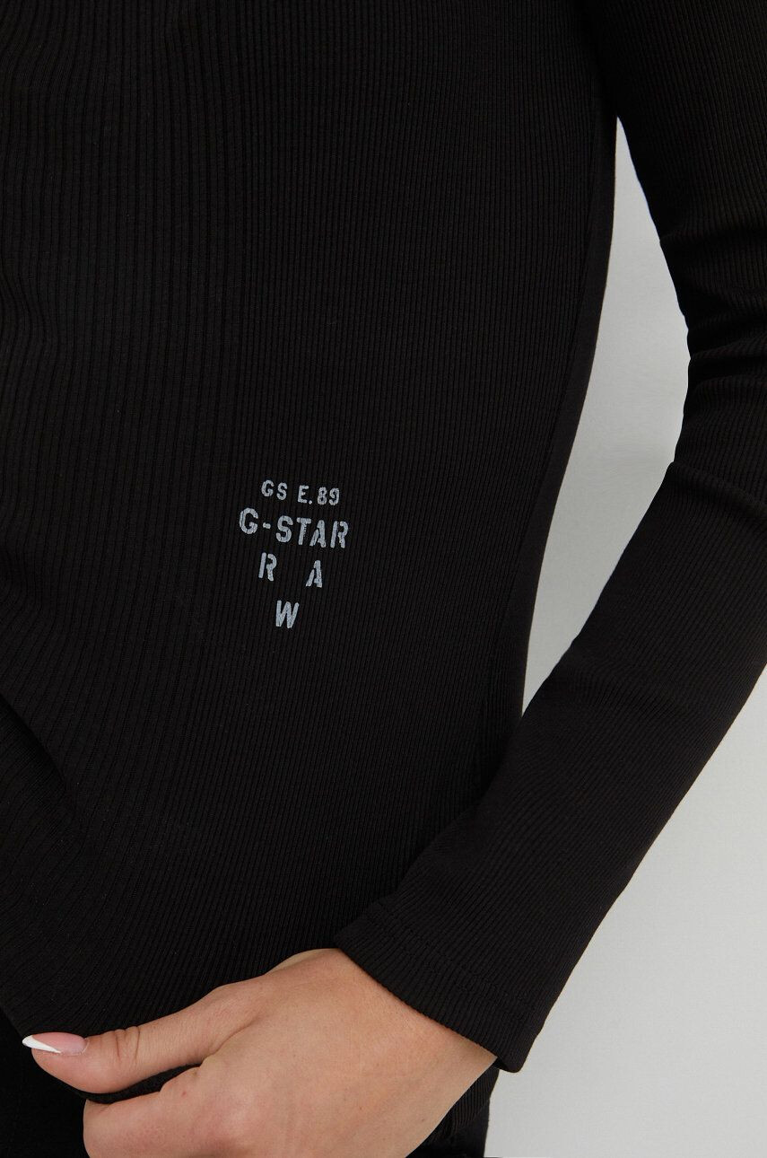 G-Star Raw longsleeve din bumbac culoarea bej - Pled.ro