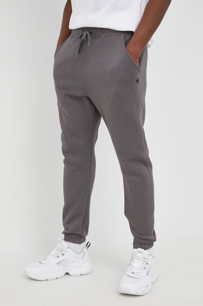 G-Star Raw pantaloni de trening culoarea gri neted - Pled.ro