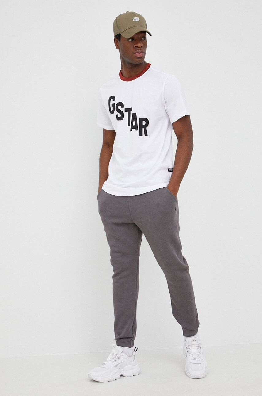 G-Star Raw pantaloni de trening culoarea gri neted - Pled.ro