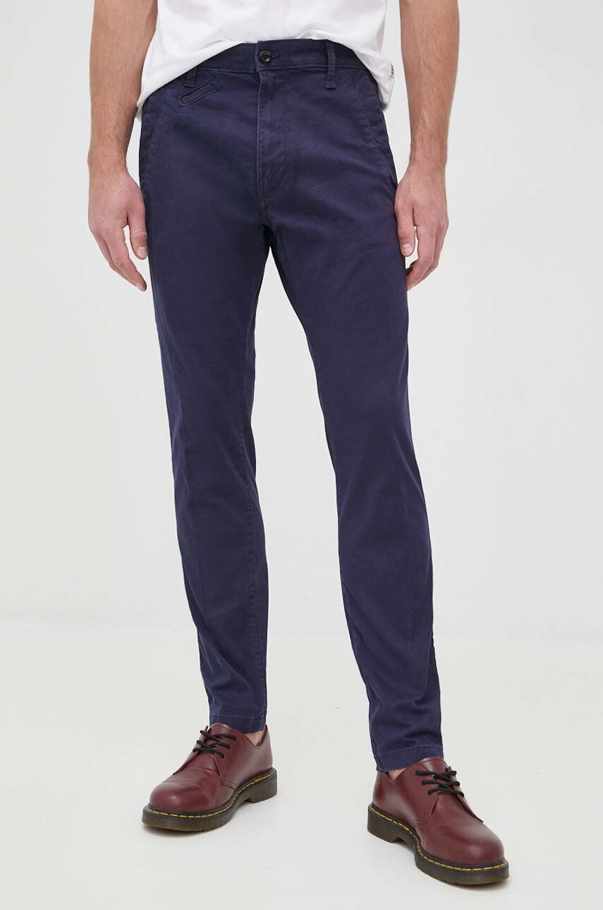 G-Star Raw pantaloni barbati culoarea albastru marin cu fason chinos - Pled.ro