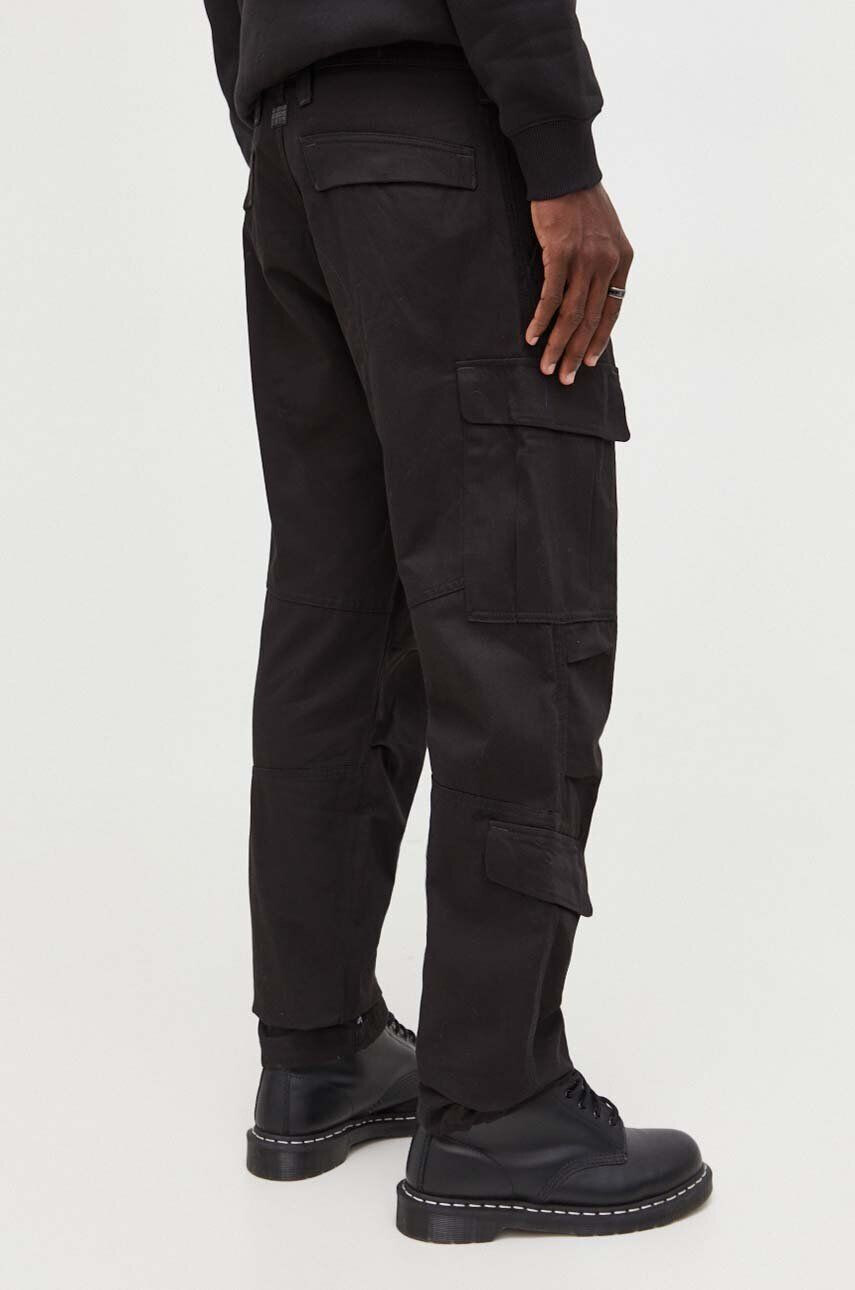 G-Star Raw pantaloni de bumbac culoarea negru drept - Pled.ro