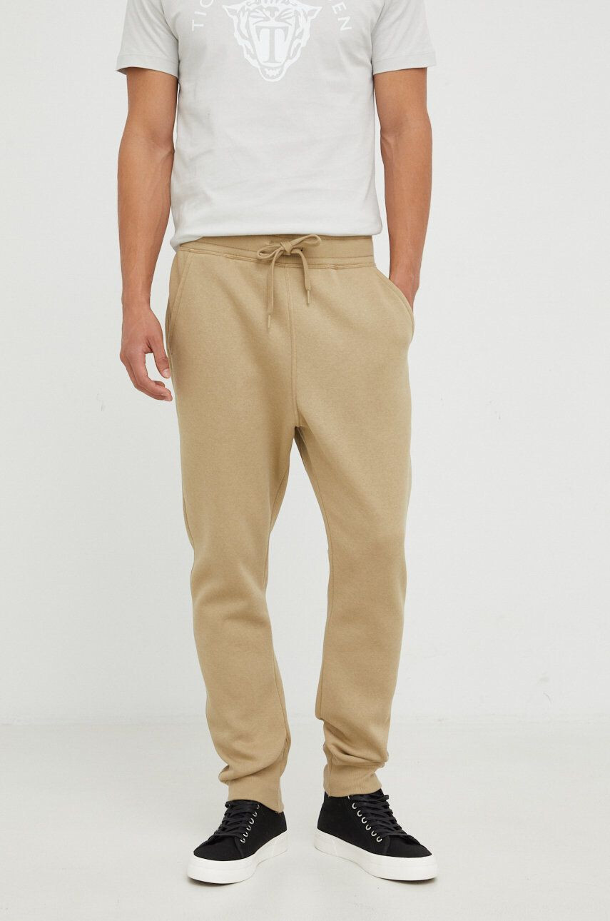 G-Star Raw pantaloni de trening culoarea bej neted - Pled.ro