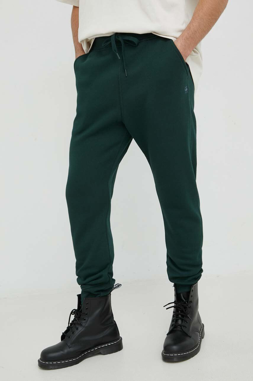 G-Star Raw pantaloni de trening culoarea verde neted - Pled.ro