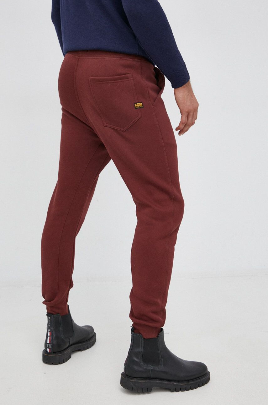 G-Star Raw pantaloni de trening culoarea bordo neted - Pled.ro