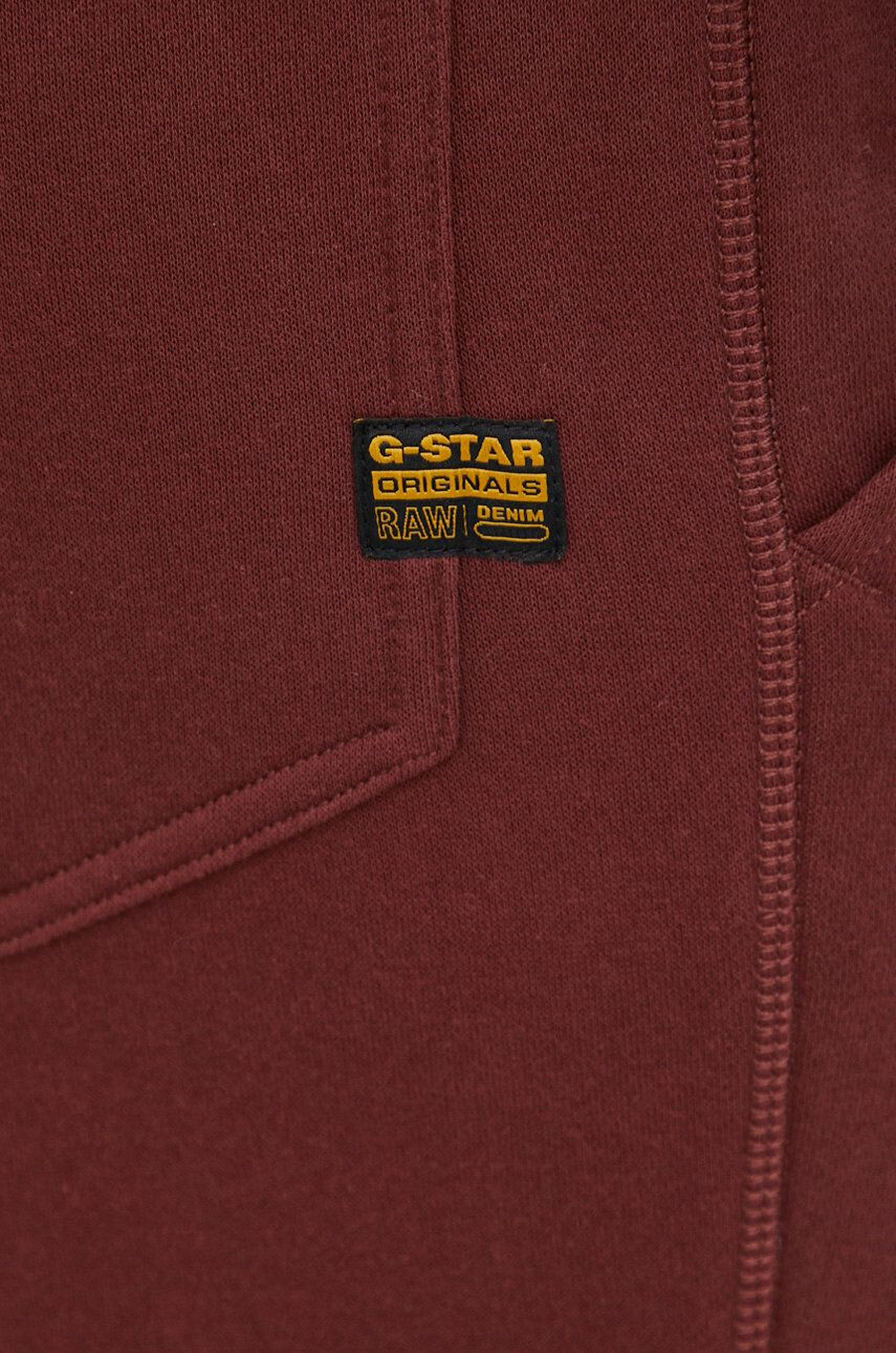 G-Star Raw pantaloni de trening culoarea bordo neted - Pled.ro