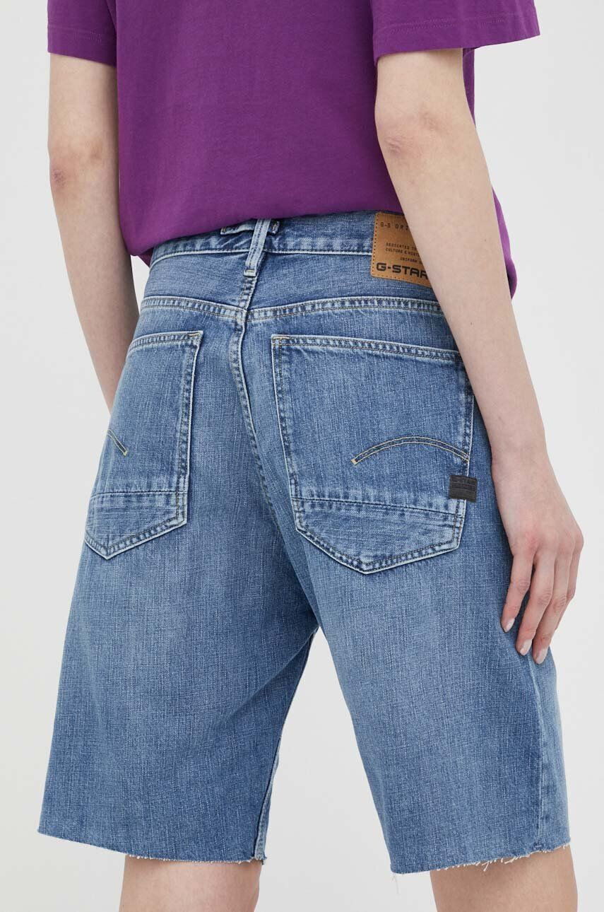 G-Star Raw pantaloni scurti jeans femei neted high waist - Pled.ro