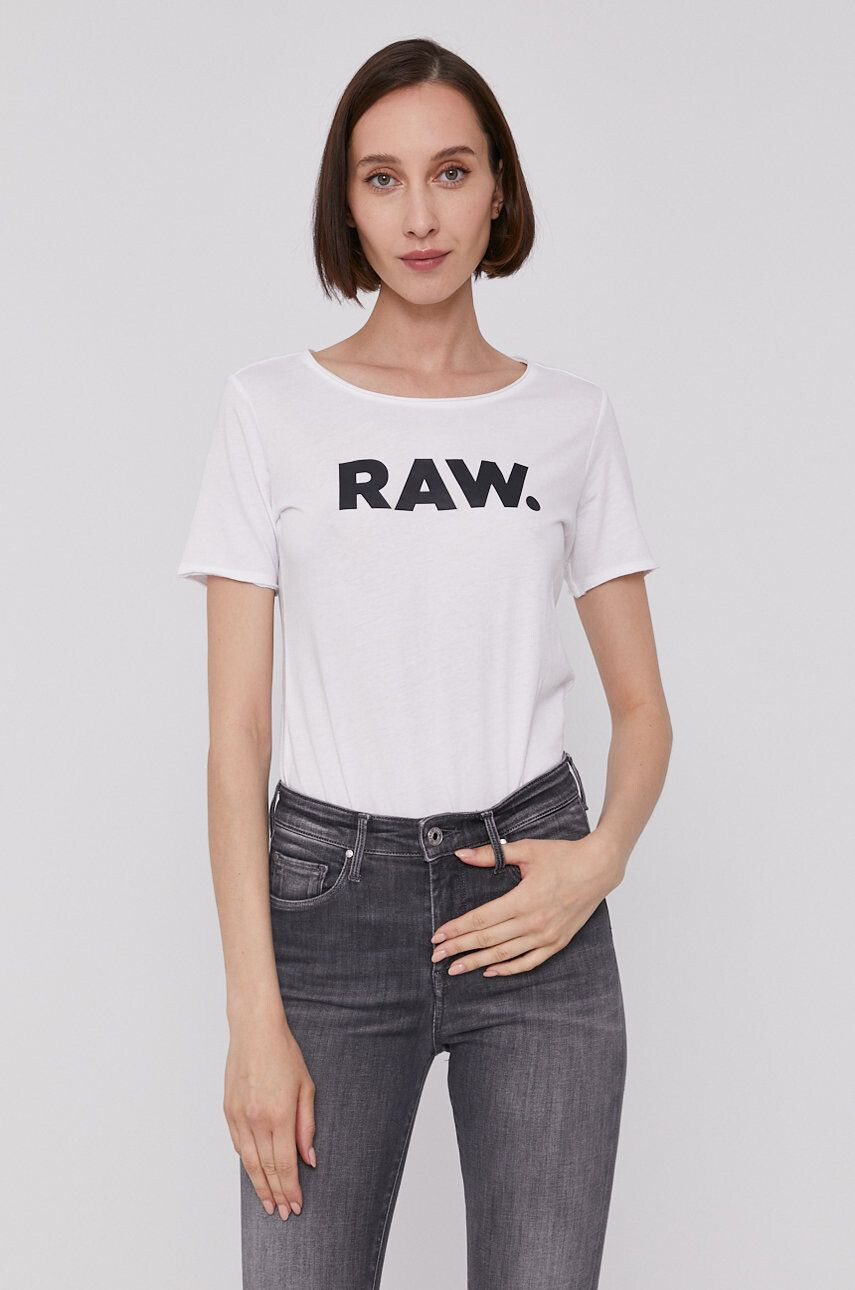 G-Star Raw Tricou femei culoarea alb - Pled.ro