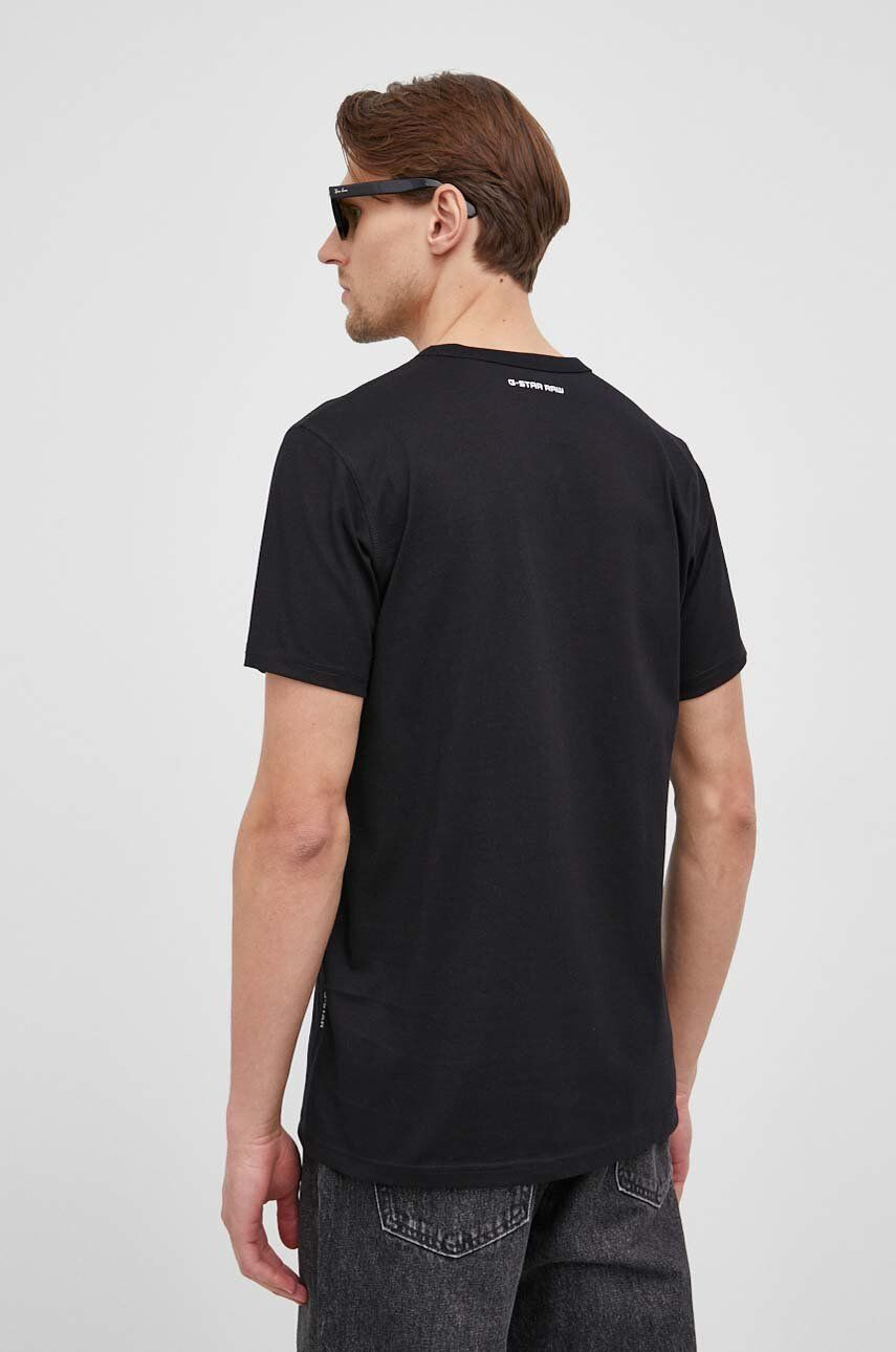 G-Star Raw tricou din bumbac culoarea bej - Pled.ro