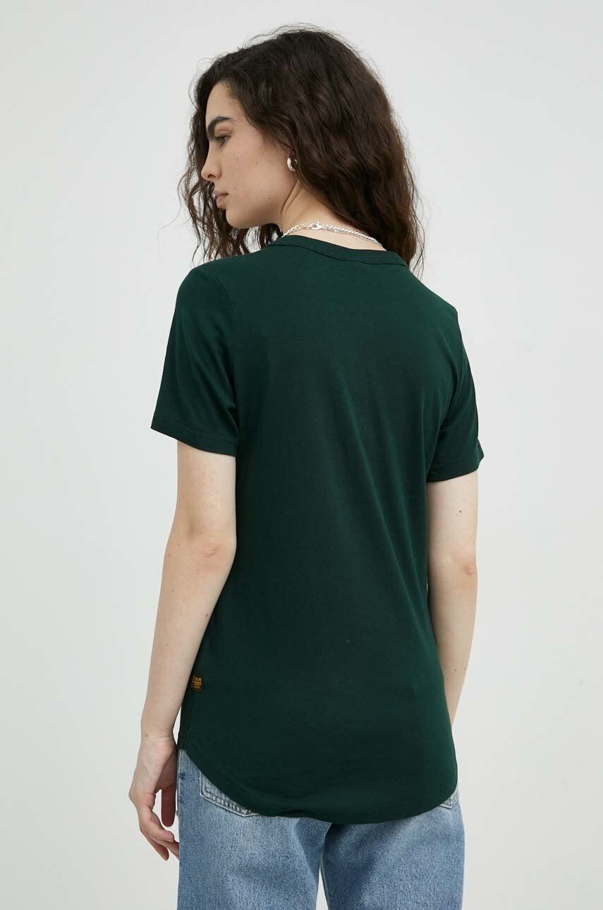 G-Star Raw tricou din bumbac culoarea verde - Pled.ro