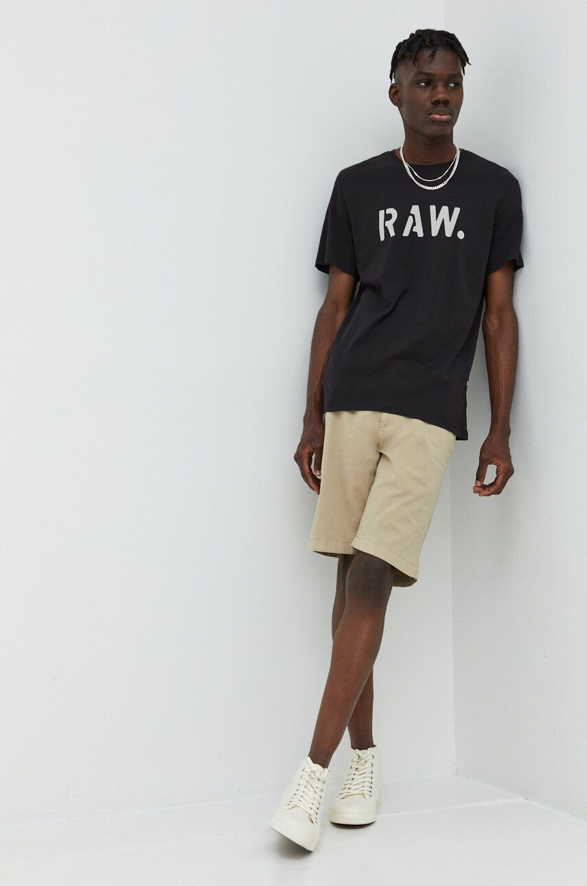 G-Star Raw tricou din bumbac culoarea albastru marin - Pled.ro