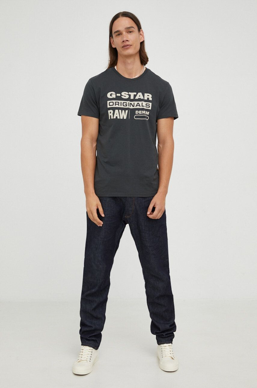 G-Star Raw tricou din bumbac culoarea verde - Pled.ro