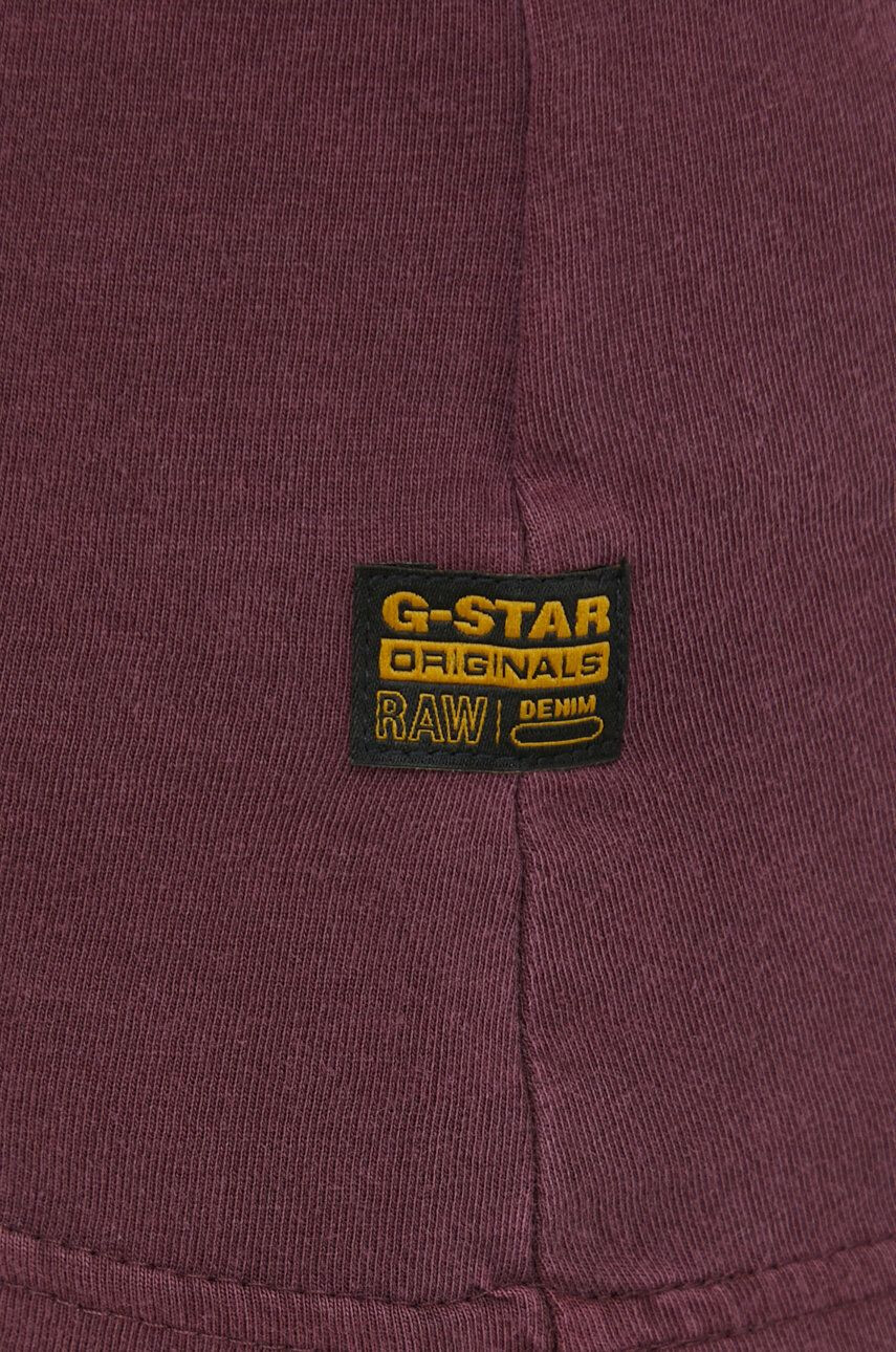 G-Star Raw tricou din bumbac femei culoarea bordo - Pled.ro