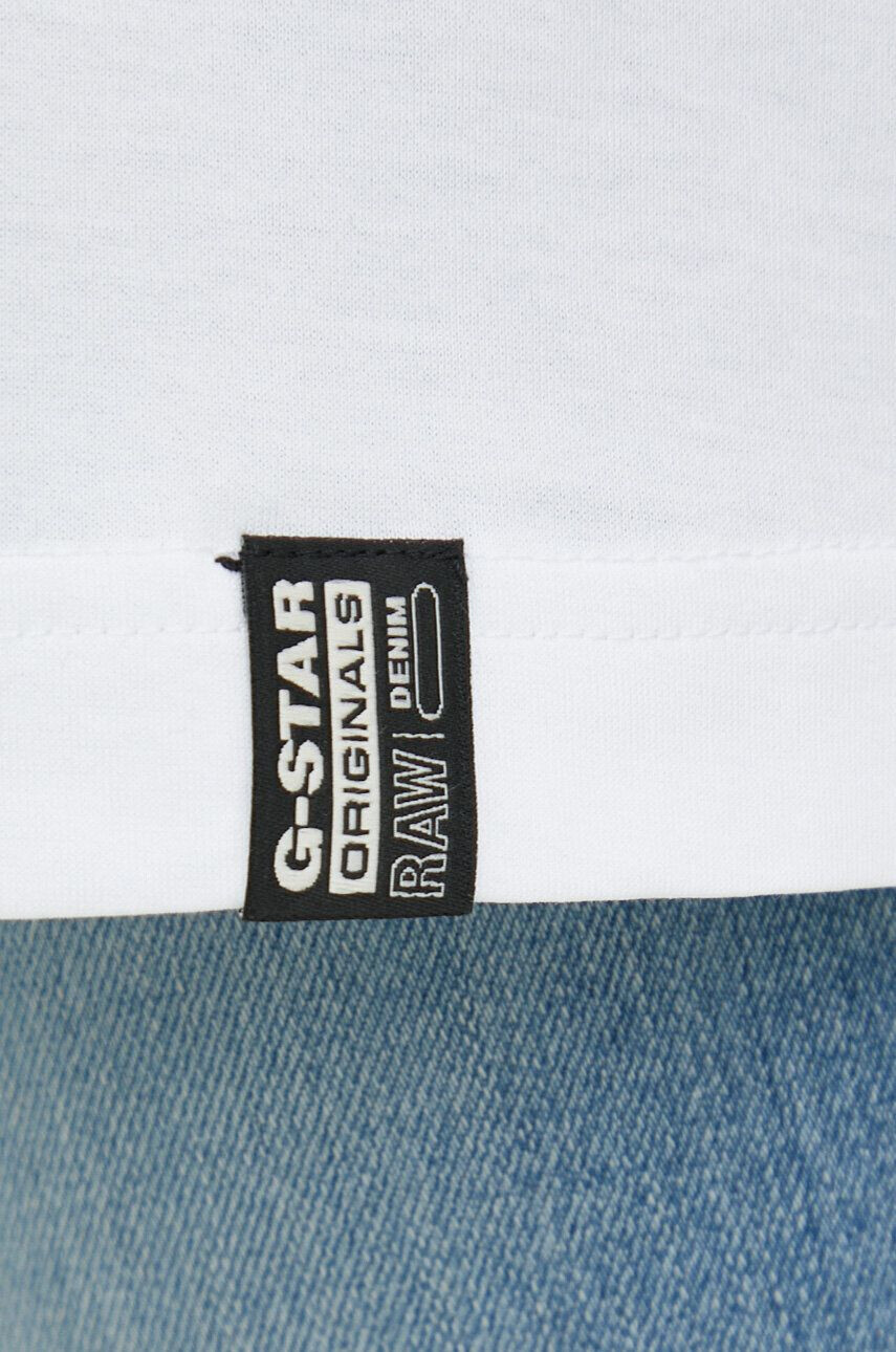 G-Star Raw tricou din bumbac culoarea alb - Pled.ro