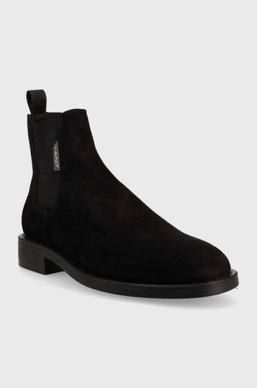 Gant botine din piele intoarsa Brockwill barbati culoarea negru - Pled.ro