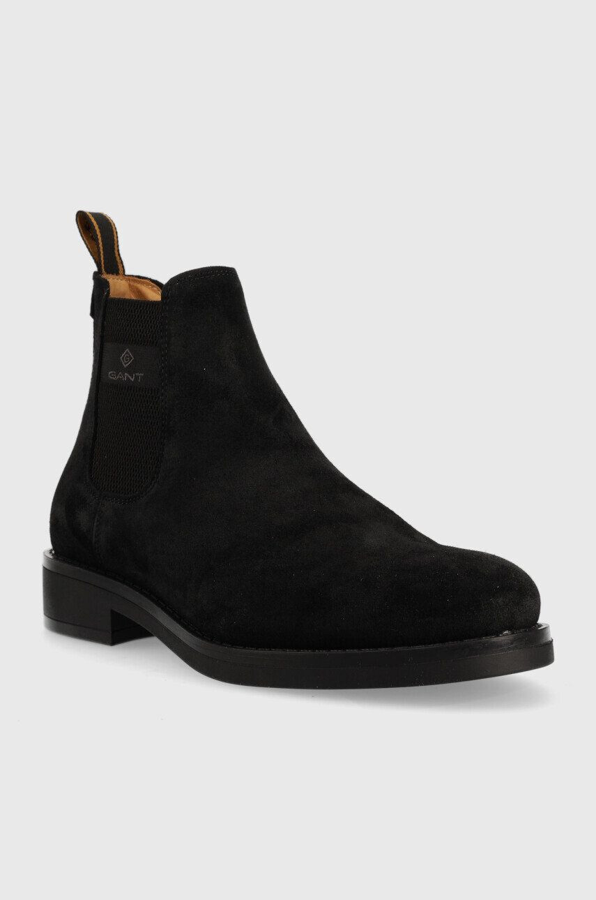 Gant botine din piele intoarsa Brookly barbati culoarea negru - Pled.ro