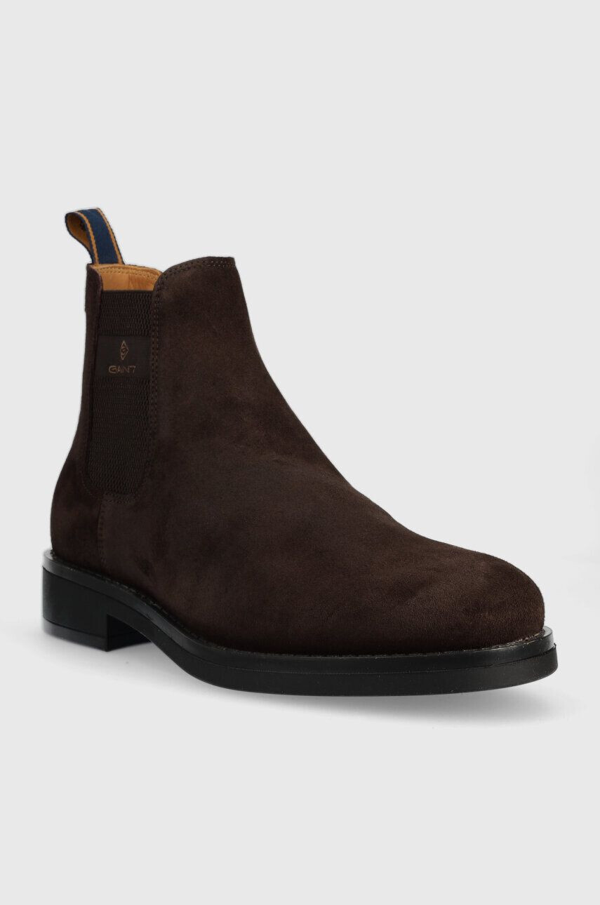 Gant botine din piele intoarsa Brookly barbati culoarea maro - Pled.ro