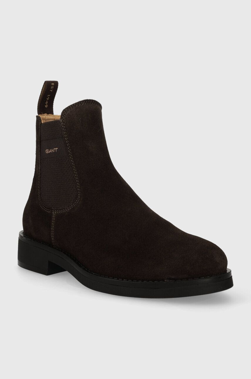 Gant botine din piele intoarsa Prepdale barbati culoarea maro 27643419.G46 - Pled.ro