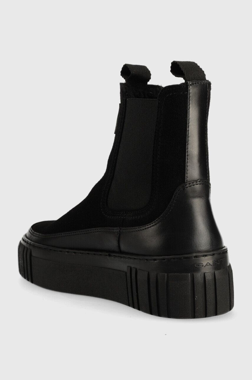 Gant botine din piele intoarsa Snowmont culoarea negru - Pled.ro