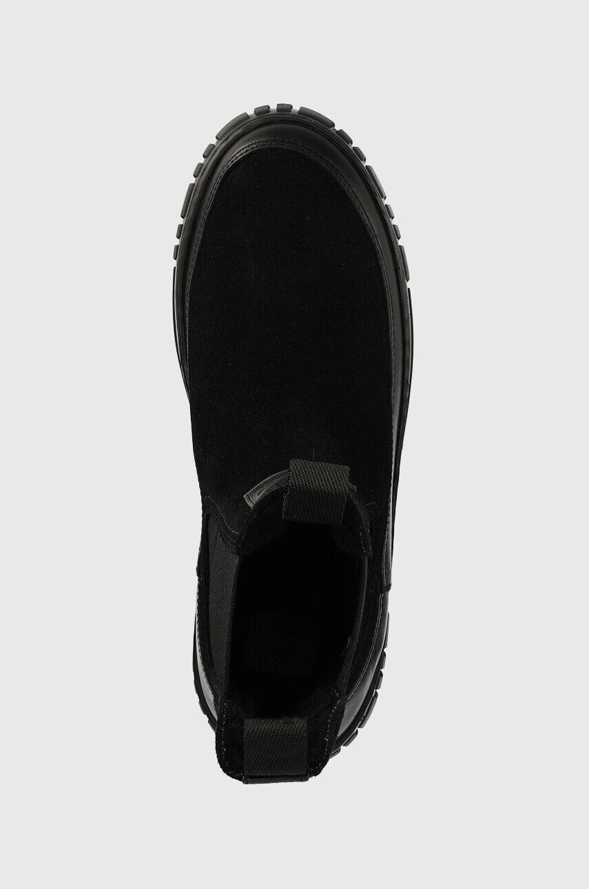 Gant botine din piele intoarsa Snowmont culoarea negru - Pled.ro