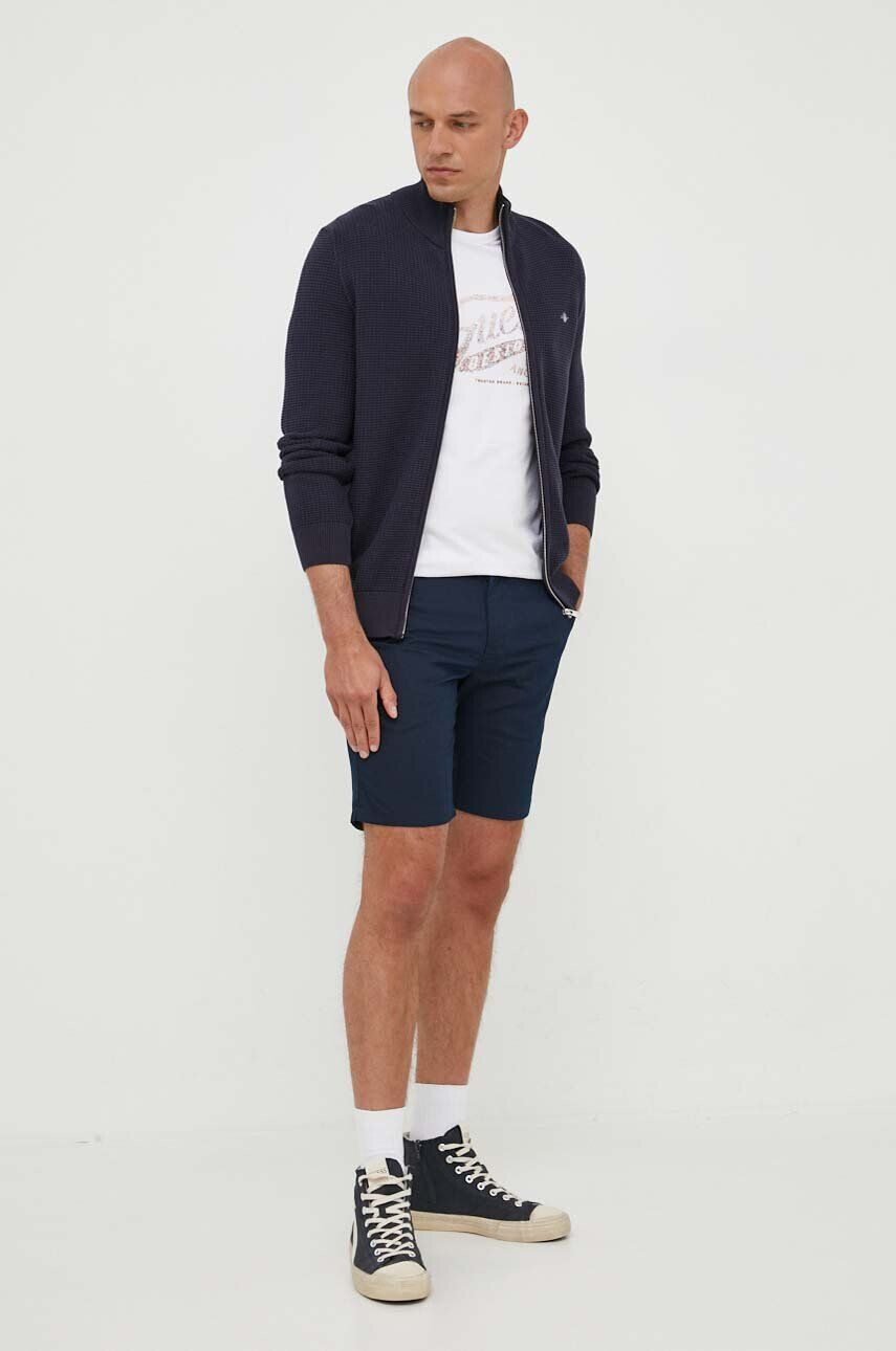 Gant cardigan din bumbac culoarea albastru marin - Pled.ro