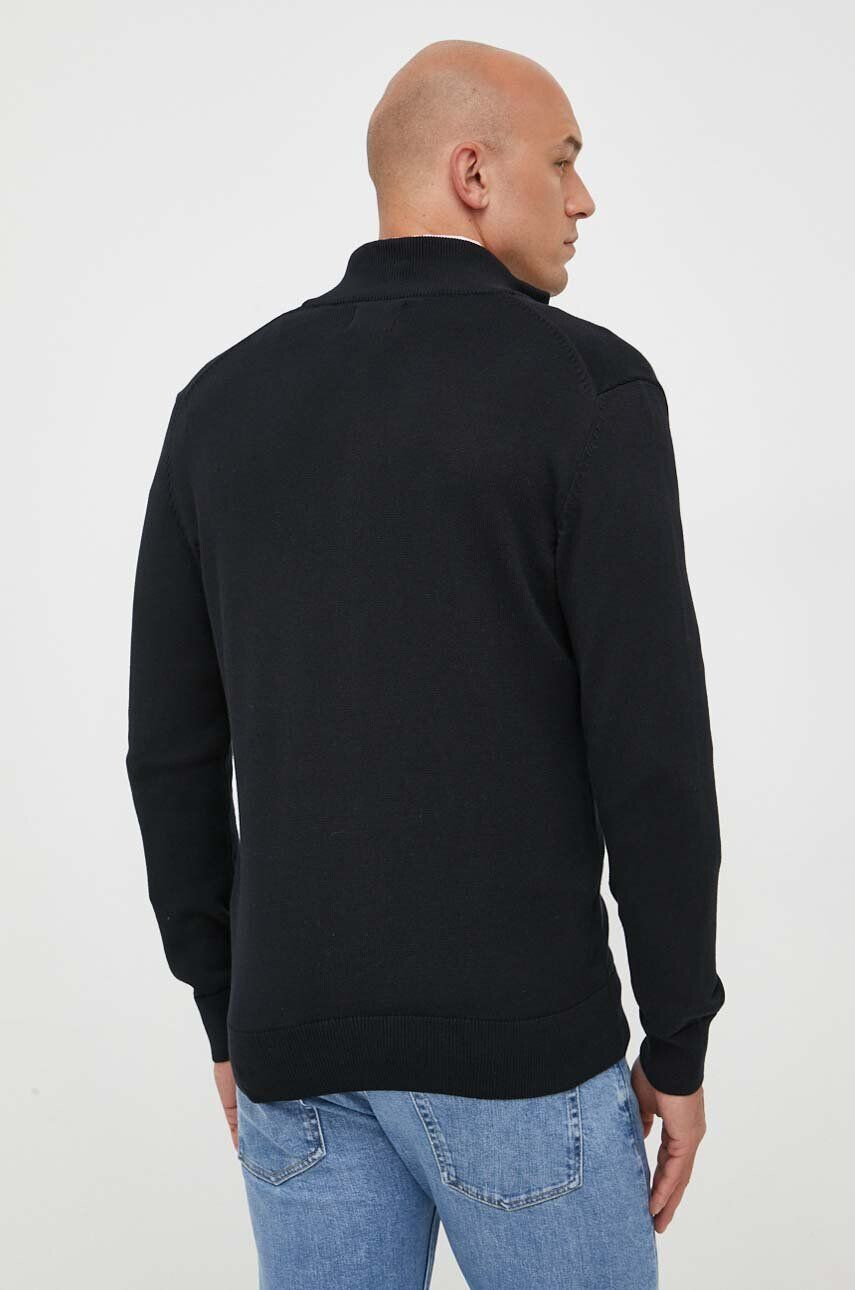 Gant cardigan din bumbac culoarea negru - Pled.ro