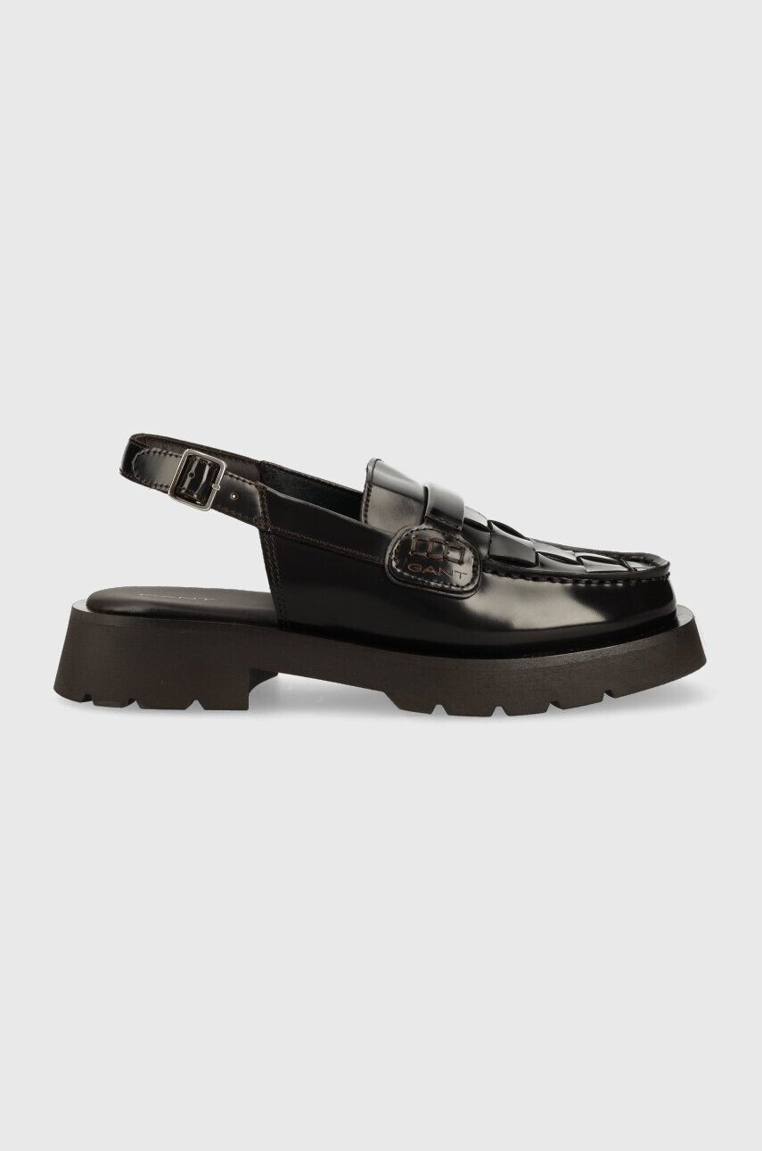 Gant mocasini de piele Bercelly femei culoarea maro cu platforma 26571806.G46 - Pled.ro